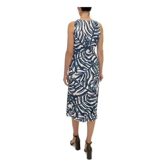 SAM EDELMAN Womens Blue Lined Sleeveless Maxi Party Faux Wrap Dress 8 - Picture 2 of 2